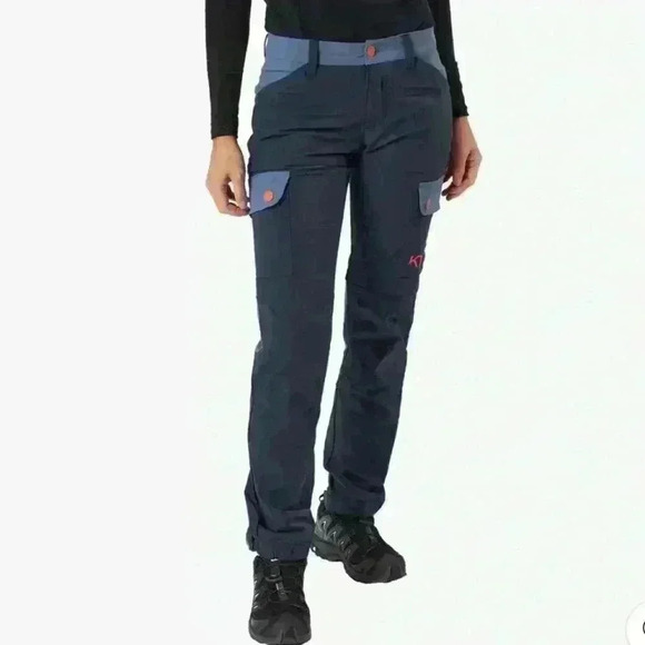 Kari Traa “Signe” Cargo Hiking Pant Blue Color Block Women’s XL EUC! - Picture 1 of 14